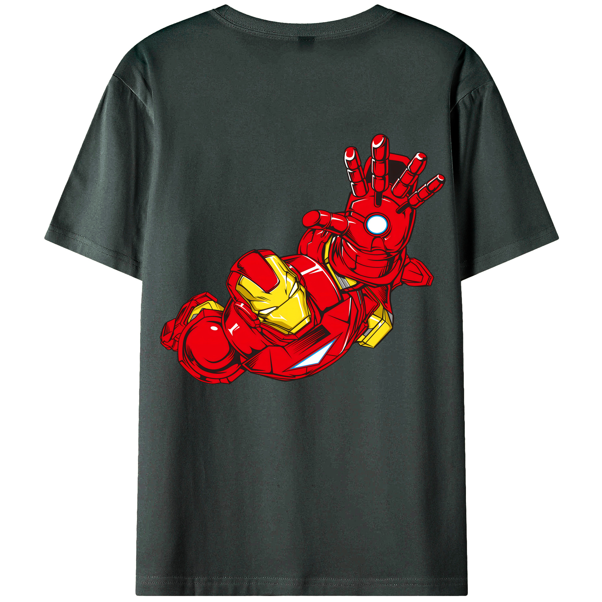 （画像用） アベンジャーズ The Avengers 綿100％ メンズ半袖Tシャツ（バックプリント） 通気性